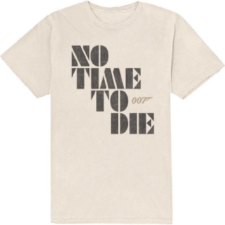 JAMES BOND - No Time To Die & Logo - pieskové pánske tričko