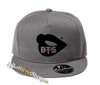 BTS - BANGTAN BOYS - Lips - starostrieborná šiltovka model "Snapback"