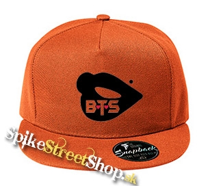 BTS - BANGTAN BOYS - Lips - oranžová šiltovka model "Snapback"