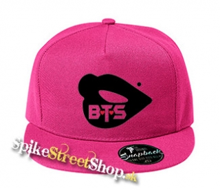 BTS - BANGTAN BOYS - Lips - ružová šiltovka model "Snapback"