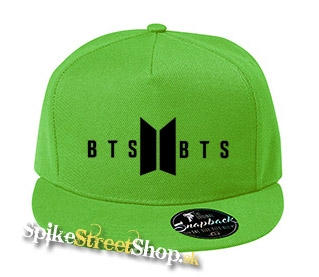 BTS - BANGTAN BOYS - Logo - jabĺčkovo-zelená šiltovka model "Snapback"