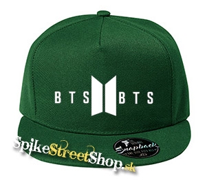 BTS - BANGTAN BOYS - Logo - fľaškovozelená šiltovka model "Snapback"