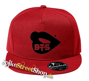 BTS - BANGTAN BOYS - Lips - červená šiltovka model "Snapback"