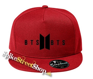BTS - BANGTAN BOYS - Logo - červená šiltovka model "Snapback"