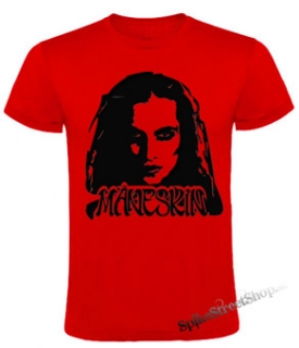MANESKIN - Damiano Portrait - červené pánske tričko