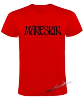 MANESKIN - Logo - červené pánske tričko