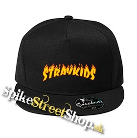 STRAY KIDS - Logo Flame - čierna šiltovka model "Snapback"