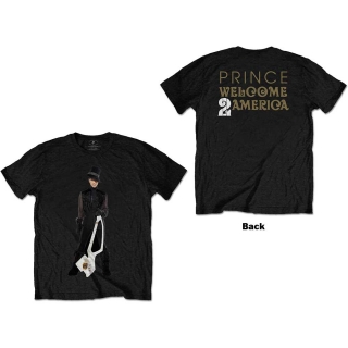 PRINCE - W2A White Guitar - čierne pánske tričko