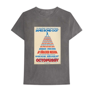 JAMES BOND - Octopussy German Poster - sivé pánske tričko