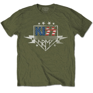 KISS - Army Lightning - zelené pánske tričko