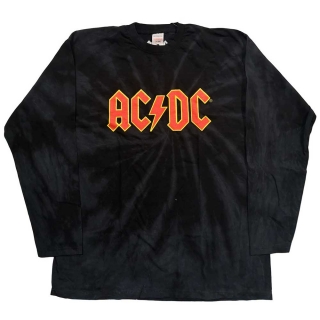 AC/DC - Logo - čierne pánske tričko s dlhými rukávmi