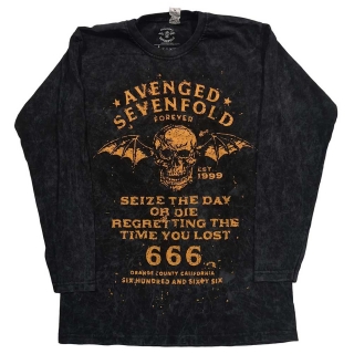 AVENGED SEVENFOLD - Sieze The Day - čierne pánske tričko s dlhými rukávmi