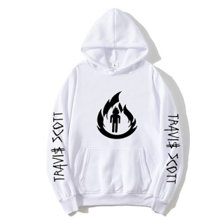 Biela detská mikina TRAVIS SCOTT - Logo Stickman