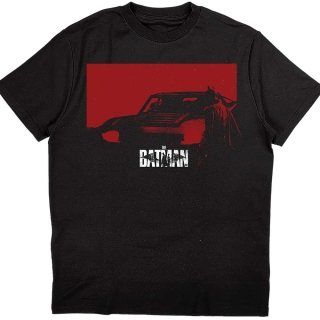 DC COMICS - The Batman Red Car - čierne pánske tričko