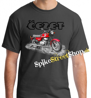 ČEZET - Legendárna motorka - šedé pánske tričko