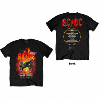 AC/DC - FTATR 40th Flaming - čierne pánske tričko