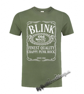 BLINK 182 - Jack Daniels Motive - olivové pánske tričko