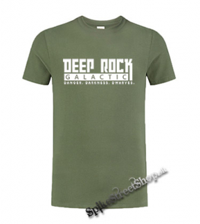 DEEP ROCK GALACTIC - Logo - olivové pánske tričko