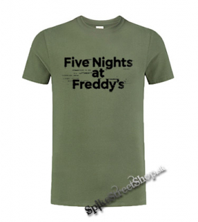 FIVE NIGHTS AT FREDDY'S - Logo - olivové pánske tričko