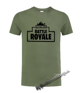 FORTNITE BATTLE ROYALE - olivové pánske tričko