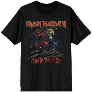 IRON MAIDEN - Number of the Beast Run To The Hills Distre - čierne pánske tričko