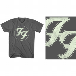 FOO FIGHTERS - Gold FF Logo - sivé pánske tričko