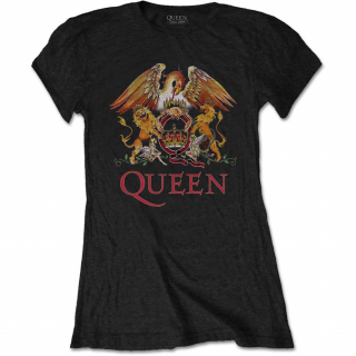 QUEEN - Classic Crest - čierne dámske tričko