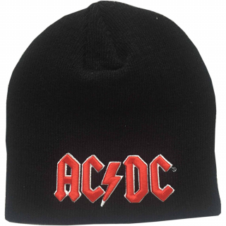 AC/DC - Red 3D Logo - čierna zimná čiapka