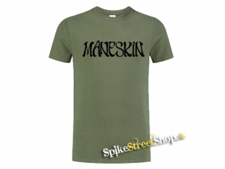 MANESKIN - Logo - olivové pánske tričko