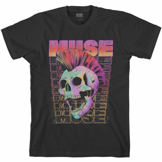 MUSE - Mowhawk Skull - čierne pánske tričko
