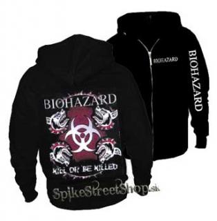 BIOHAZARD - Kill Or Be Killed - čierna pánska mikina na zips