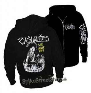 CASUALTIES - Punk Never Dies - čierna pánska mikina na zips