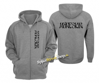 MANESKIN - Logo - šedá pánska mikina na zips