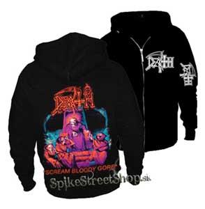 DEATH - Scream Bloody Gore - čierna pánska mikina na zips
