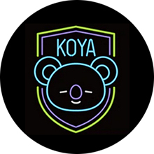 BT21 - Koya Neon Poster - okrúhla podložka pod pohár