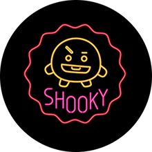 BT21 - Shooky Neon Poster - okrúhla podložka pod pohár