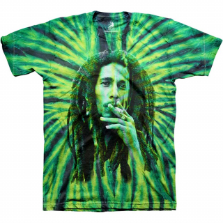 BOB MARLEY - Smoke - zelené pánske tričko