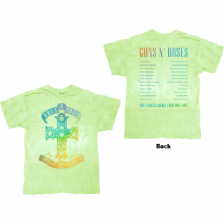 GUNS N ROSES - Gradient Use Your Illusion Tour - zelené pánske tričko