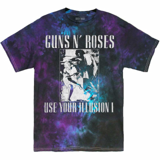GUNS N ROSES - Use Your Illusion Monochrome - modré pánske tričko