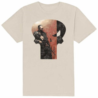 MARVEL COMICS - Skull Outline Character - pieskové pánske tričko