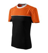 Pánske tričko COLORMIX - Oranžovočierne