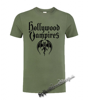 HOLLYWOOD VAMPIRES - Logo - olivové pánske tričko
