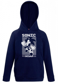 SONIC THE HEDGEHOG - Ježko Sonic - tmavomodrá detská mikina