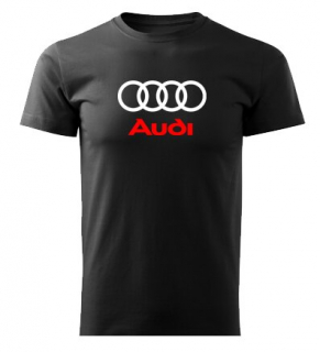 AUDI - Logo- čierne detské tričko