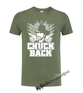 CHUCK NORRIS - olivové pánske tričko