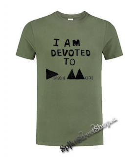 I AM DEVOTED TO DEPECHE MODE - olivové pánske tričko