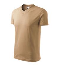 Pánske tričko V-NECK - Pieskové