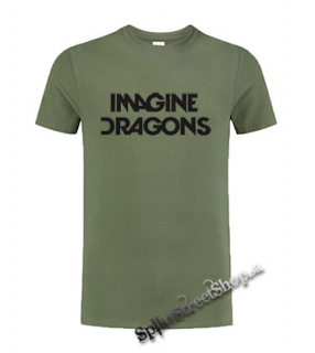 IMAGINE DRAGONS - Logo - olivové pánske tričko