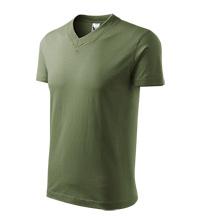 Pánske tričko V-NECK - Khaki