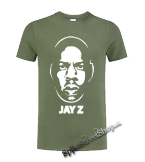 JAY Z - Portrait - olivové pánske tričko